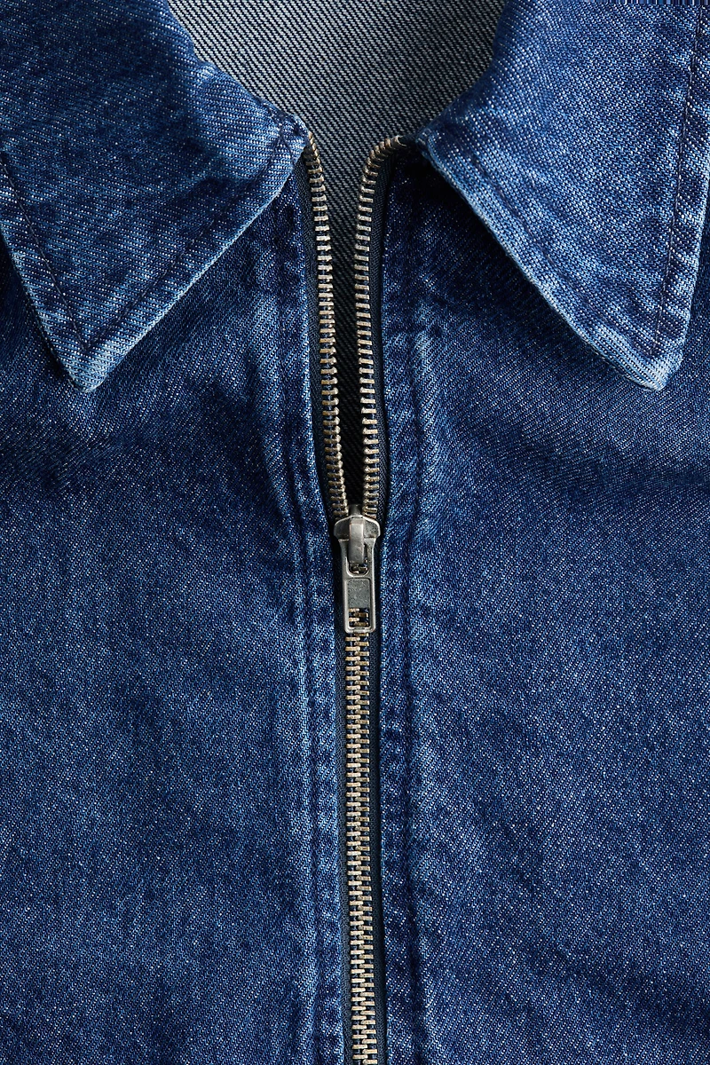 Denim Jacket with Collar