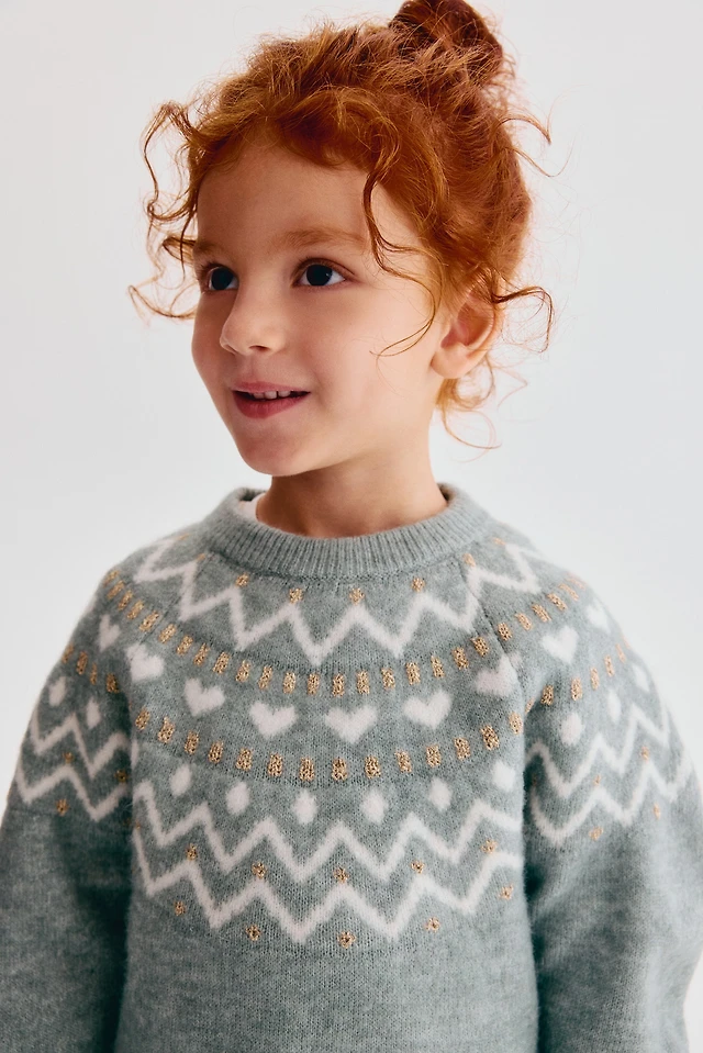 Jacquard-Knit Sweater