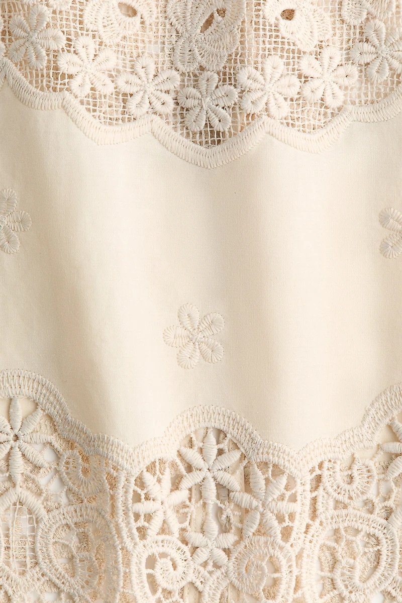 Jupe en coton avec broderies