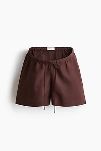 MAMA Before & After Linen-Blend Shorts