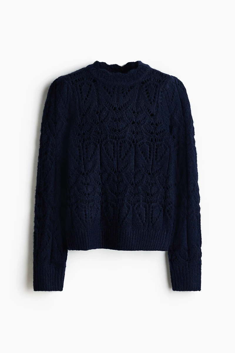 Pointelle-Knit Sweater