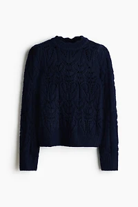 Pointelle-Knit Sweater