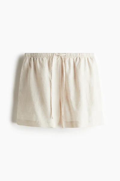 Linen Drawstring Shorts