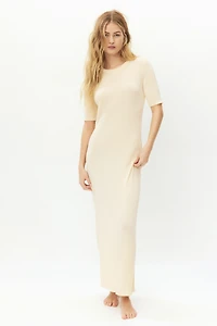 Rib-Knit T-Shirt Dress