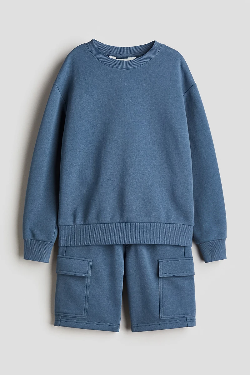 2-Piece Sweatshirt and Shorts Set