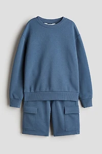 2-Piece Sweatshirt and Shorts Set