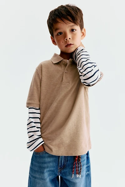 Embroidered-Motif Piqué Polo Shirt