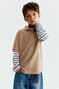 Embroidered-Motif Piqué Polo Shirt