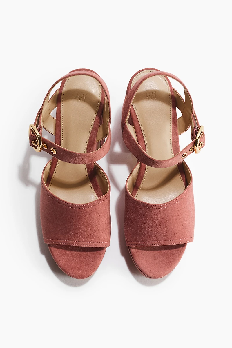 Block-Heeled Platform Sandals