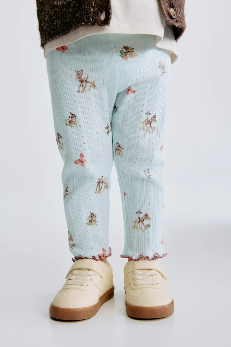 Printed Pointelle Leggings