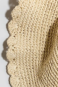 Scalloped-Edge Straw Hat