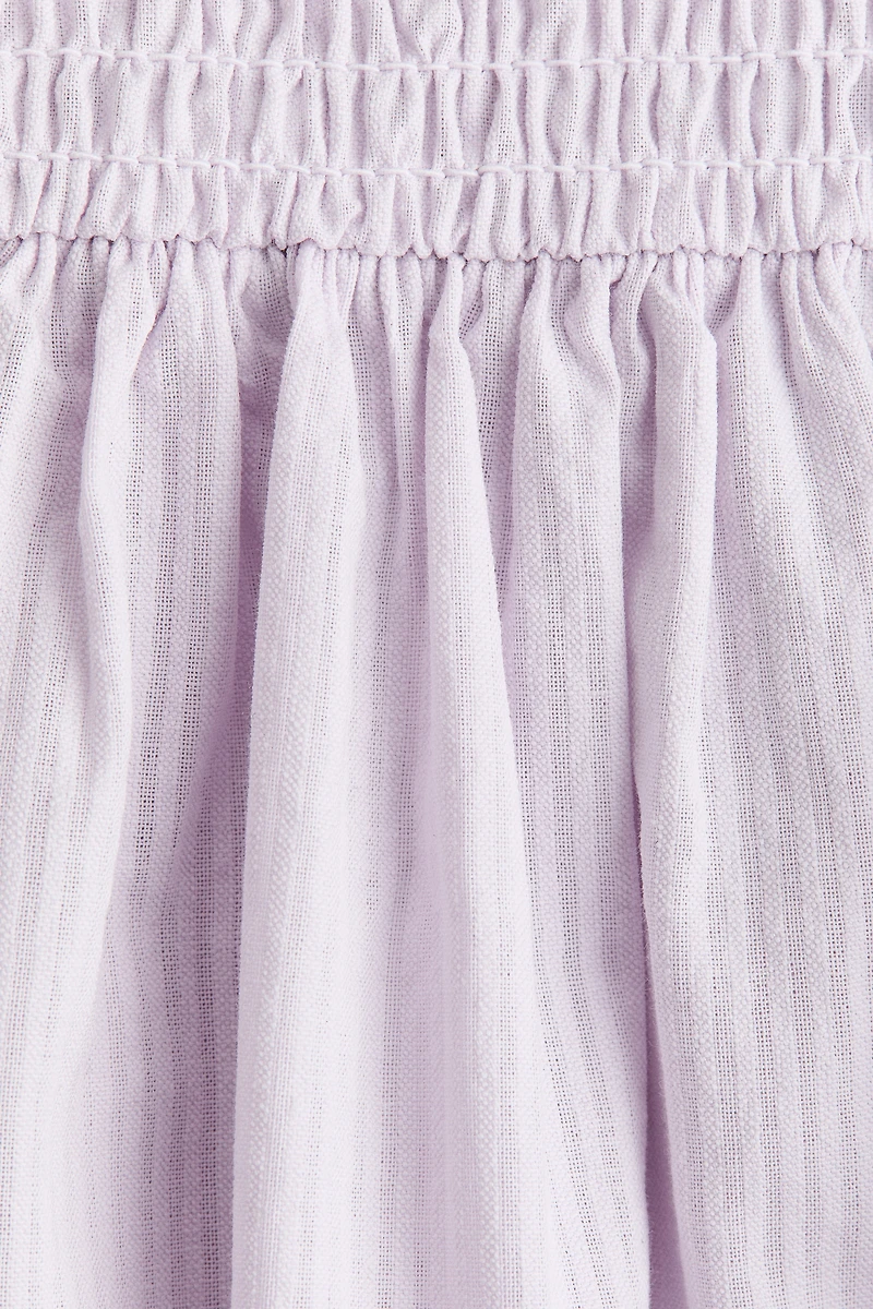 Robe nid d'abeille en crépon de coton