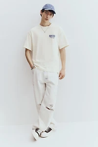 Loose Fit Vintage-Look Printed T-Shirt