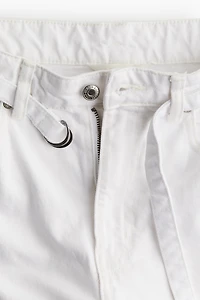 Wide-Leg Belted Jeans