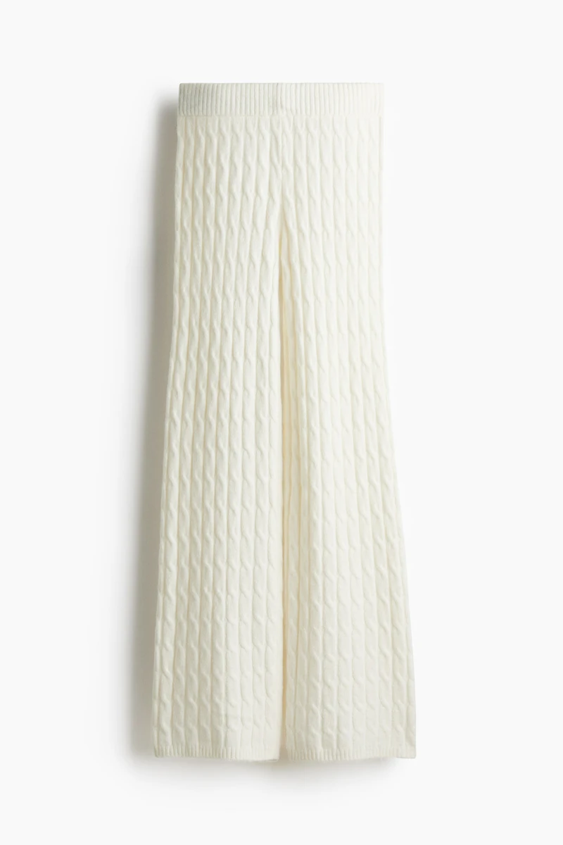 Cable-knit Pants