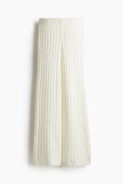 Pantalon en maille torsadée