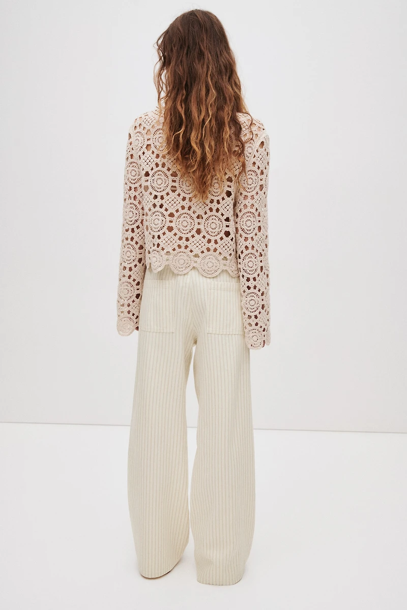 Pantalon en denim à taille élastique