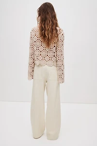 Pantalon en denim à taille élastique