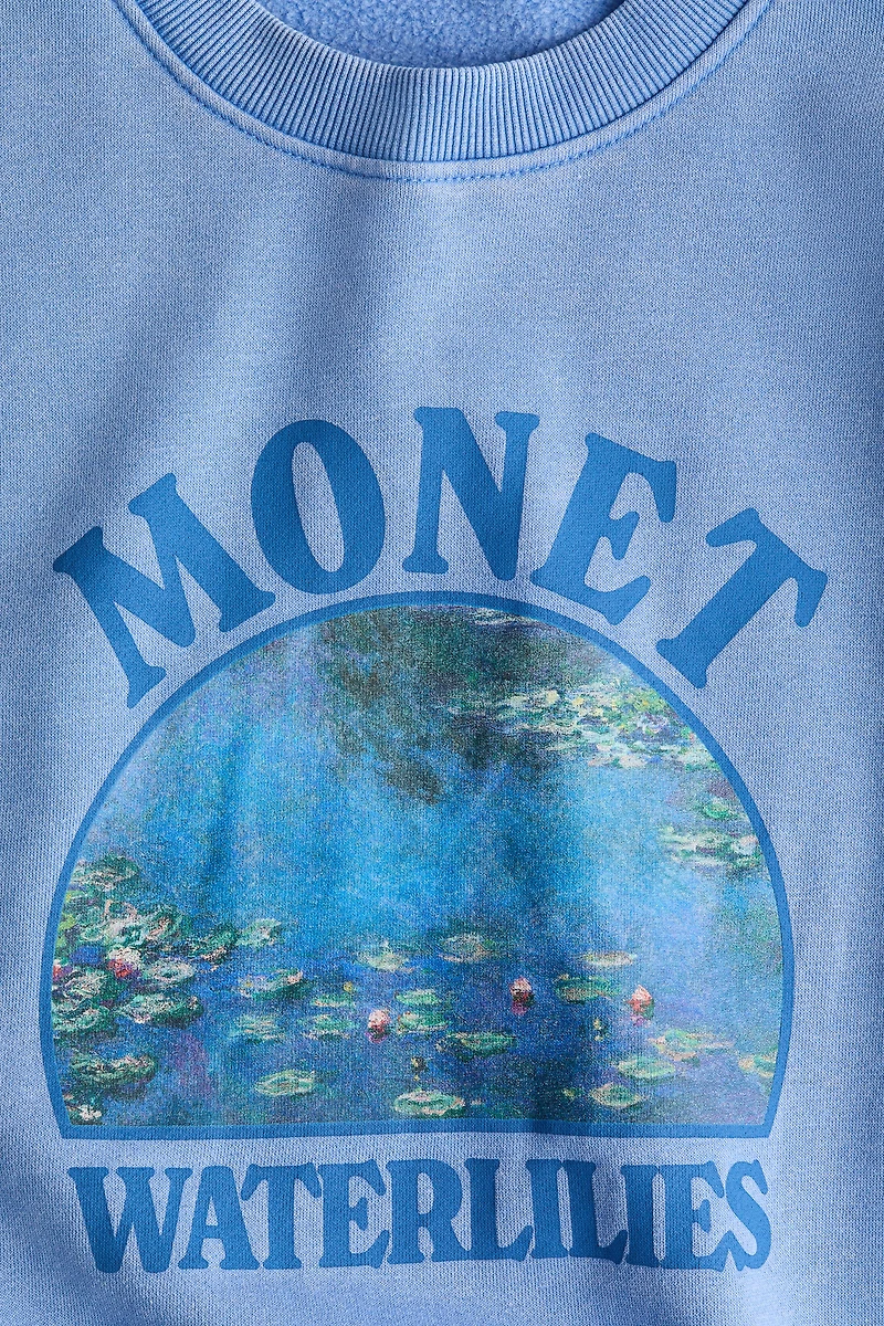 Oversized Sweatshirt with Printed Motif