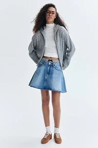 Gilet en tricot torsadé à fermeture éclair