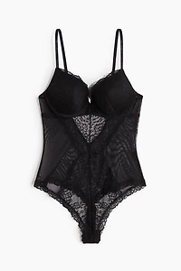 Maillot tanga pigeonnant en dentelle