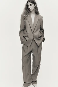 Pantalon avec perles de fantaisie