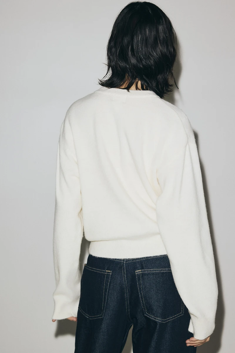 Sweater with Sequined Motif