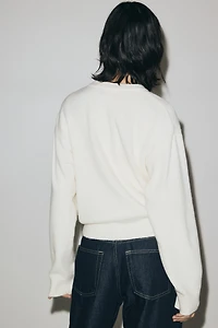 Sweater with Sequined Motif