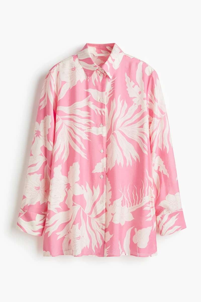 Patterned Oversized Shirt