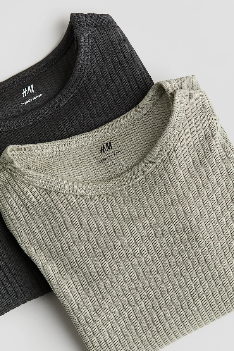 2-pack Ribbed Jersey Shirts
