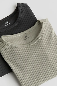 2-pack Ribbed Jersey Shirts