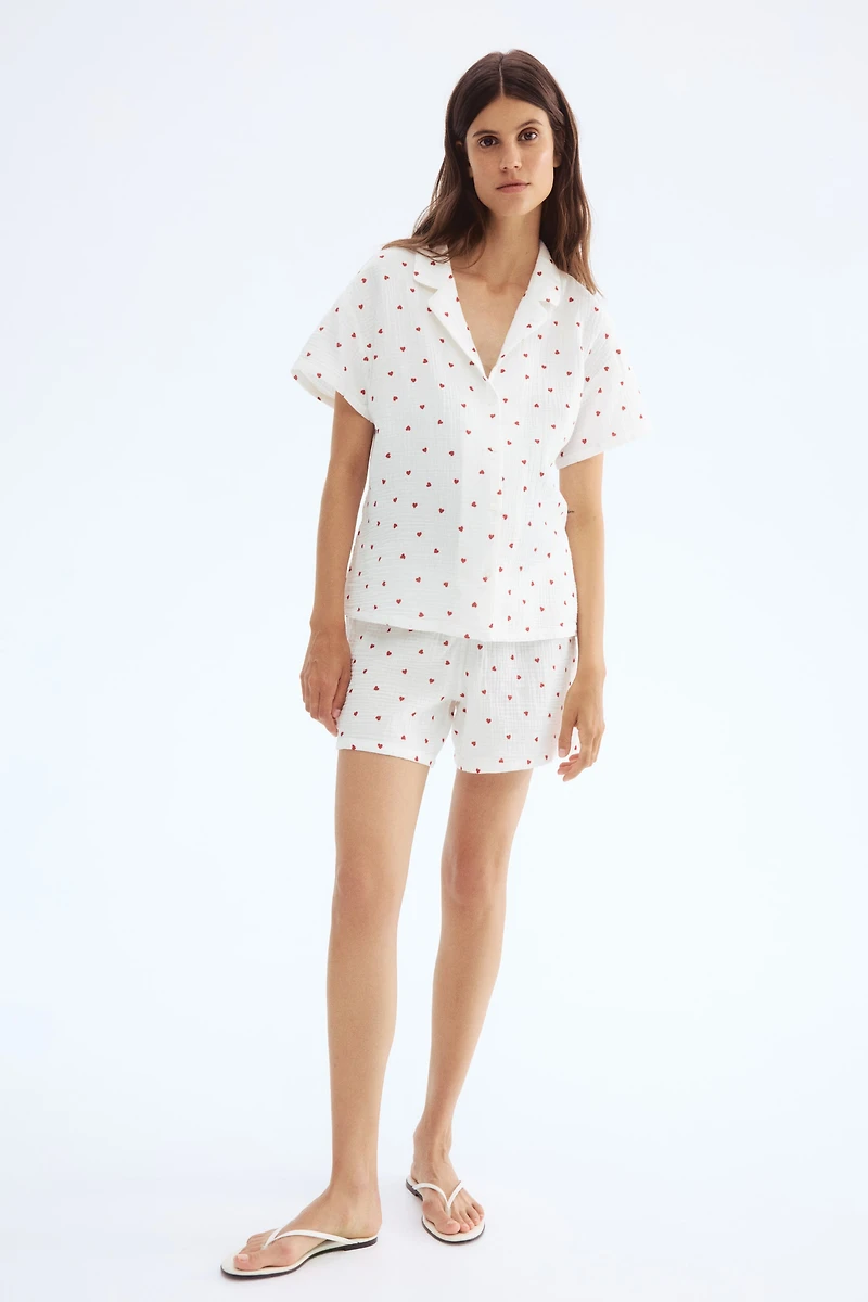 Pyjama MAMA en mousseline de coton