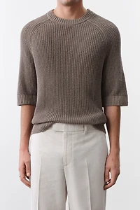 Pantalon de costume classique en lin mélangé