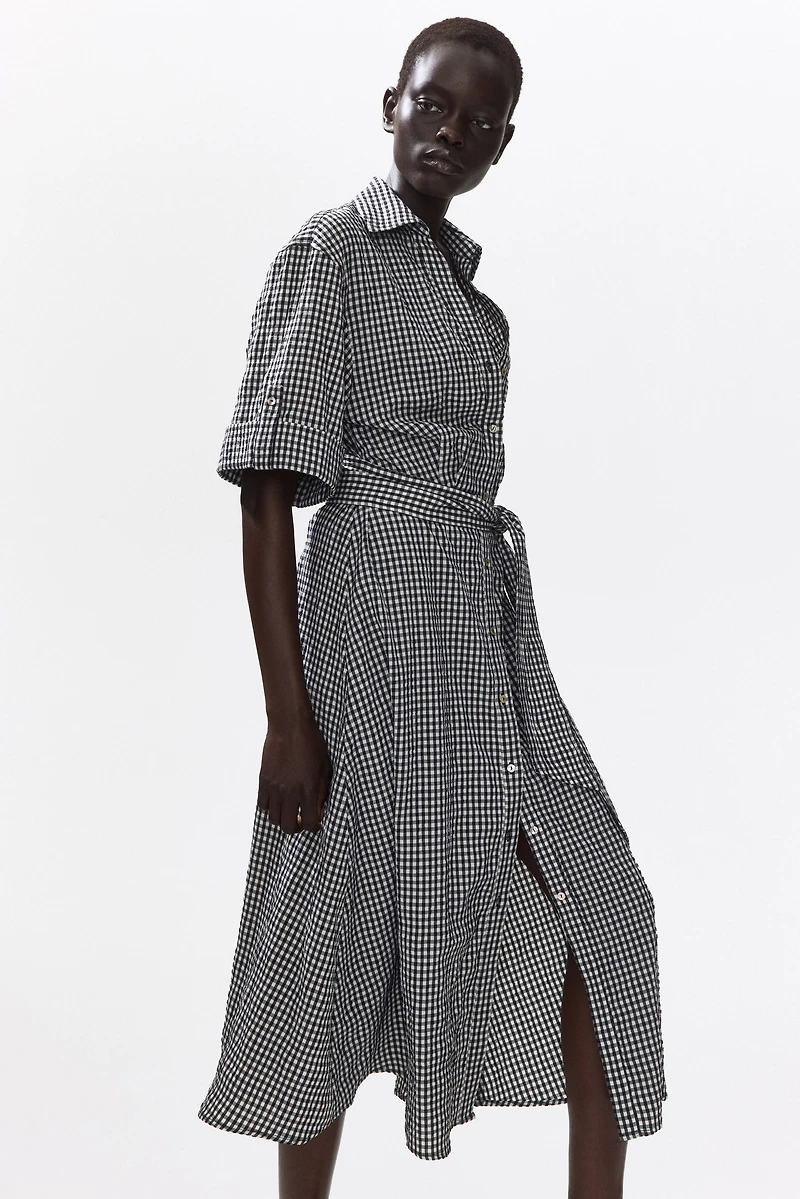 Tie-Belt Dress