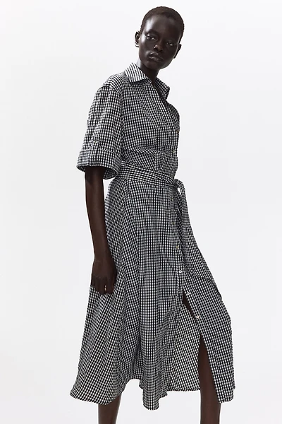 Tie-Belt Dress