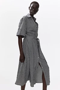 Tie-Belt Dress