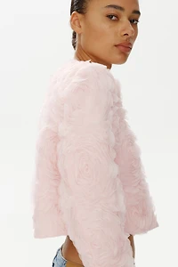 Cropped Appliquéd Jacket