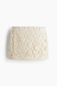 Crochet-Look Mini Skirt