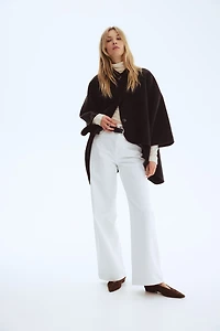 Wool-Blend Cape Jacket