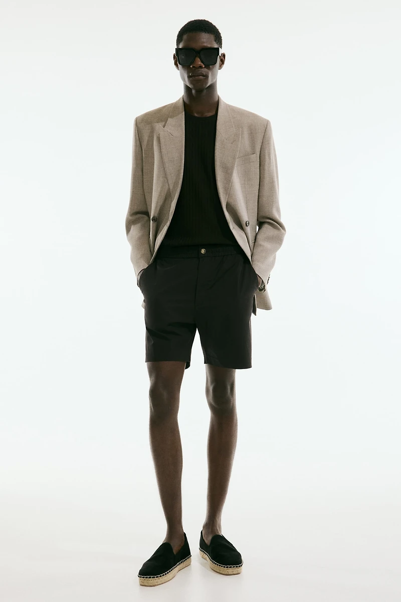 Relaxed-Fit Poplin Shorts