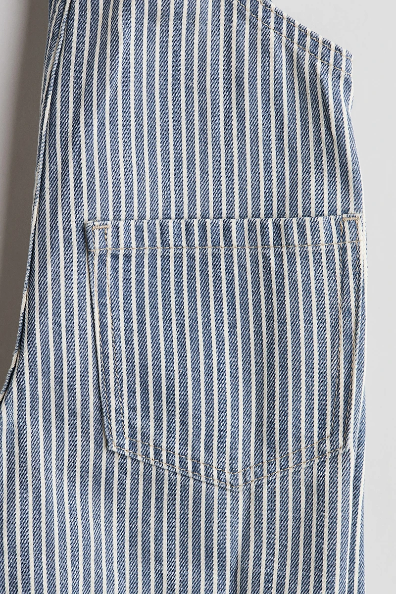 Cotton Denim Overall Shorts