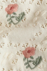 Pointelle-Knit Cardigan