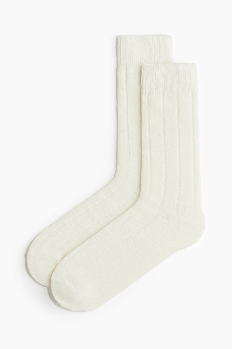 Rib-Knit Socks