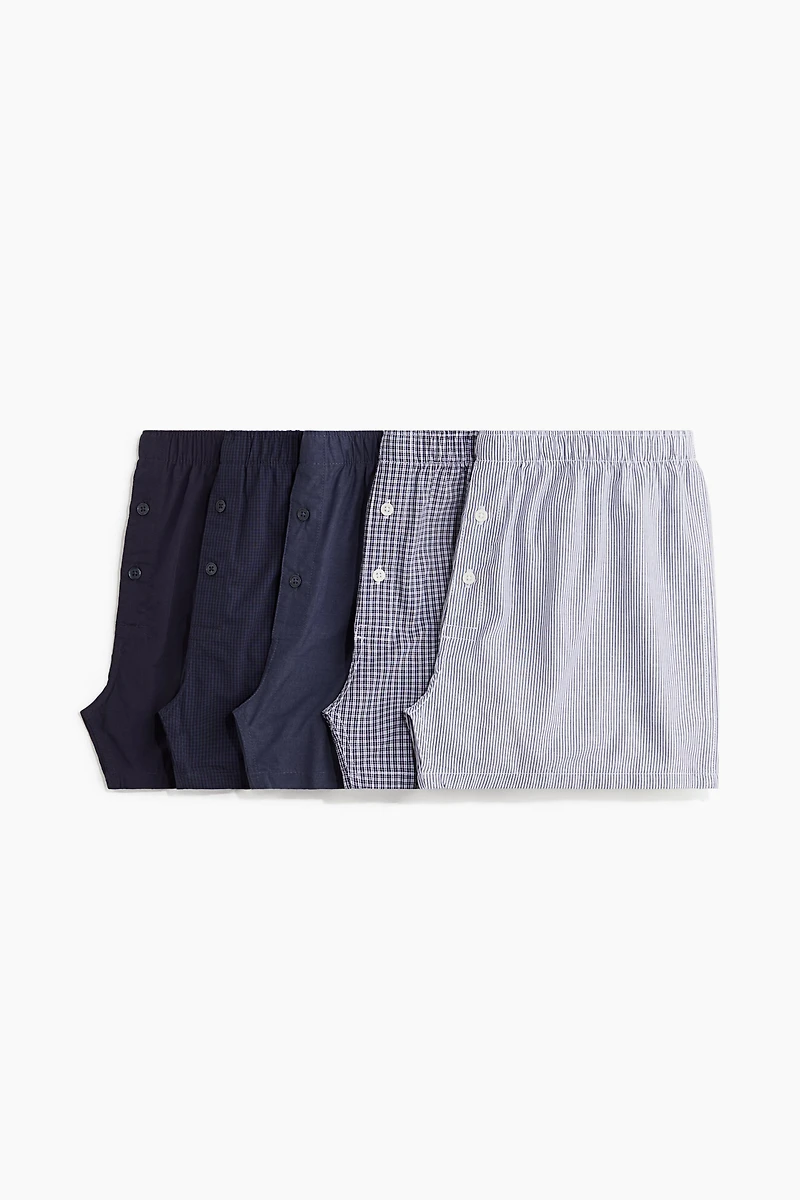 Lot de 5 caleçons en coton tissé