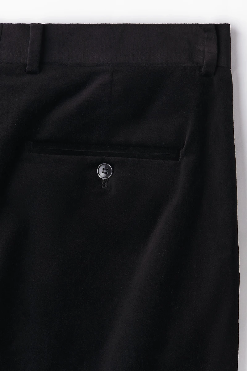 Regular-Fit Velvet Suit Pants