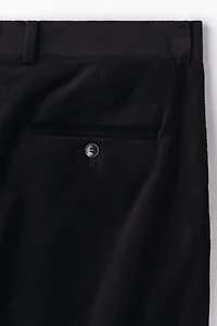 Regular-Fit Velvet Suit Pants