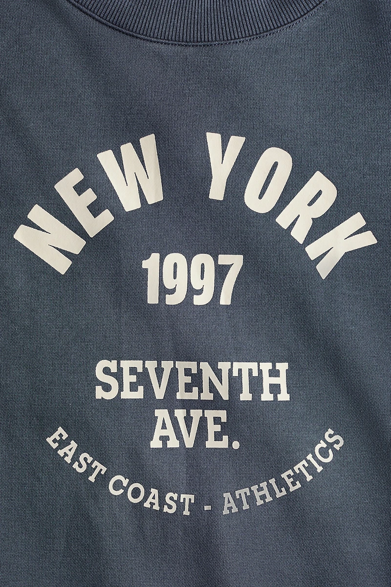 Sweatshirt with Printed Motif