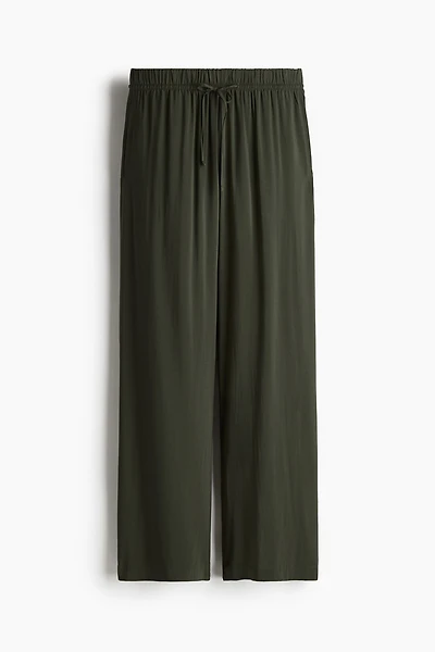 Wide-cut Pull-on Pants