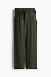 Wide-cut Pull-on Pants