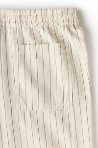 Relaxed-Fit Linen-Blend Pants